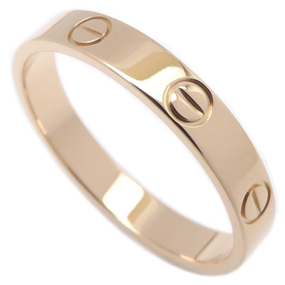 CARTIER Mini Love Ring, Size #60, 18K Pink Gold, Men's, Item No. 296062